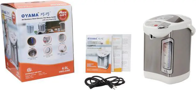 Alt view image 6 of 6 - Oyama HWD-A40E White/Stainless Micom Hot Water Kettle