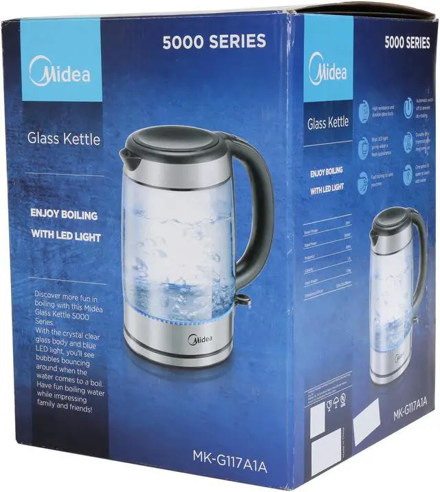 Alt view image 8 of 8 - Midea 1.7-Liter Cordless Electric Kettle MKG117A1A