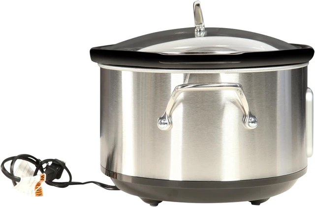Alt view image 3 of 13 - Midea 6.5 Qt. Slow Cooker with 16 oz. Warmer Crock MSC1765DIP