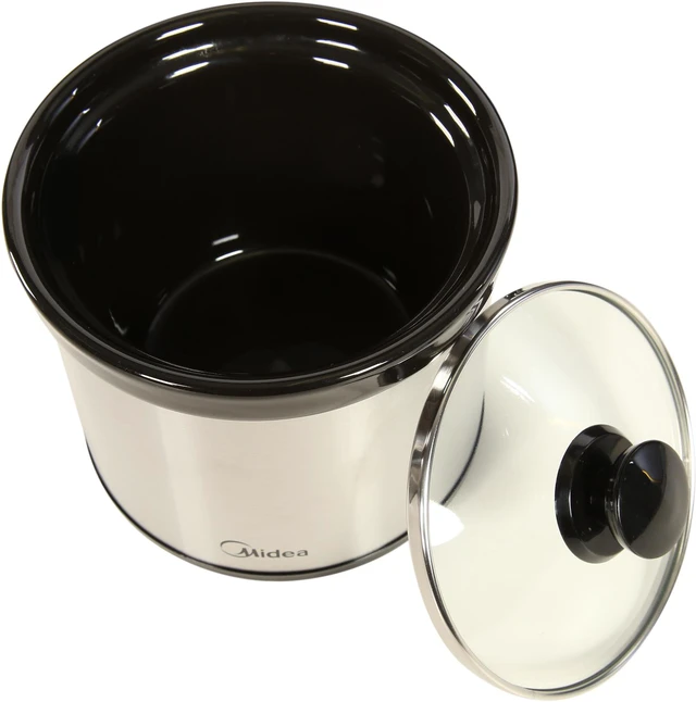 Alt view image 10 of 13 - Midea 6.5 Qt. Slow Cooker with 16 oz. Warmer Crock MSC1765DIP