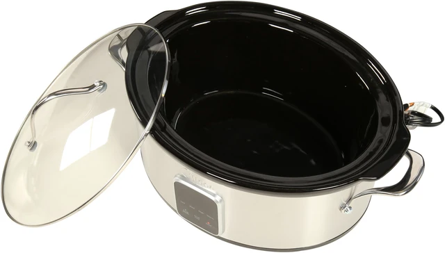 Alt view image 11 of 13 - Midea 6.5 Qt. Slow Cooker with 16 oz. Warmer Crock MSC1765DIP