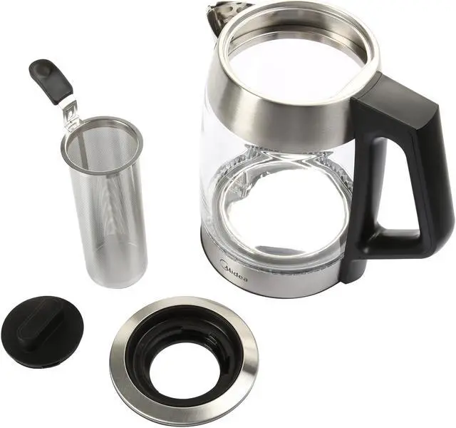 Alt view image 6 of 7 - Midea Variable Temp 1.7-Liter Glass Kettle MEK17GT-E8