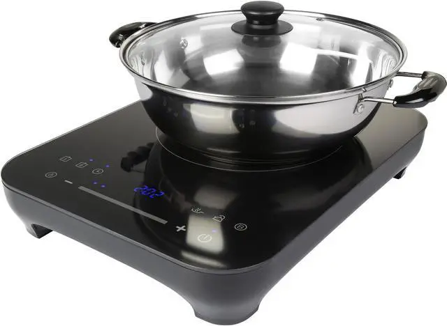 Main image of Midea Induction Cooktop with 9" Saute pan glass lid MIND179ST-B