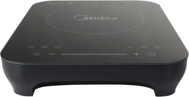Alt view image 4 of 7 - Midea Induction Cooktop with 9" Saute pan glass lid MIND179ST-B