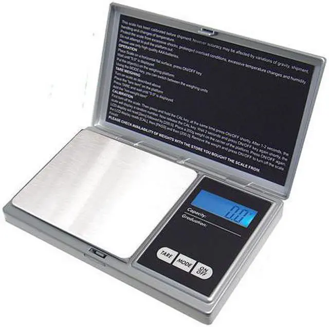 Main image of American Weigh Signature Series Digital Pocket Weigh Scales, Silver AWS-1KG-SIL