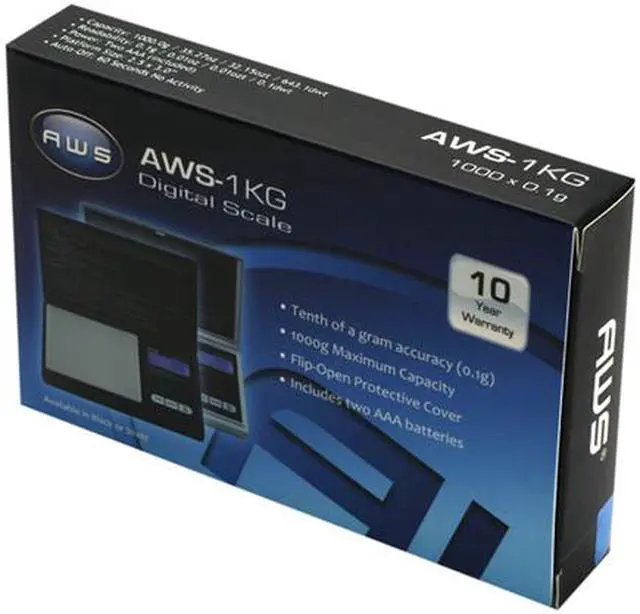 Alt view image 4 of 4 - American Weigh Signature Series Digital Pocket Weigh Scales, Silver AWS-1KG-SIL
