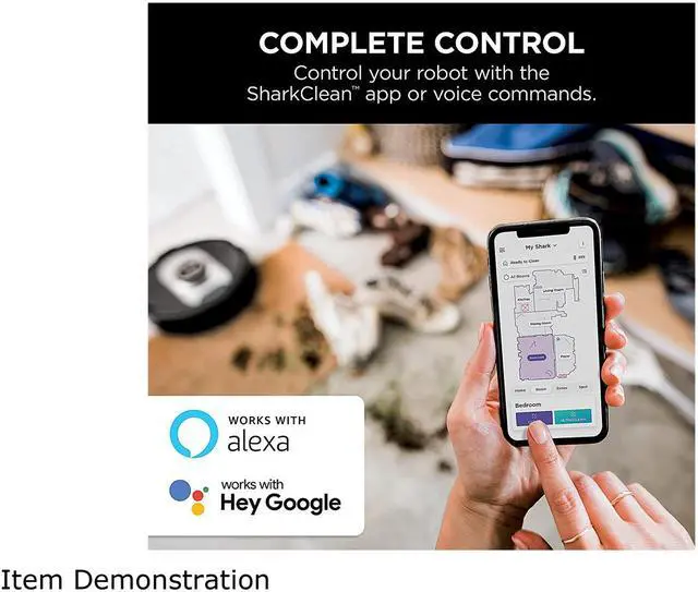 Alt view image 10 of 10 - Shark RV2520A0US AI Ultra Robot Vacuum with XL HEPA Self-Empty Base, Bagless, 60-Day Capacity, LIDAR Navigation, Smart Home Mapping, UltraClean, Perfect for Pet Hair, Compatible with Alexa