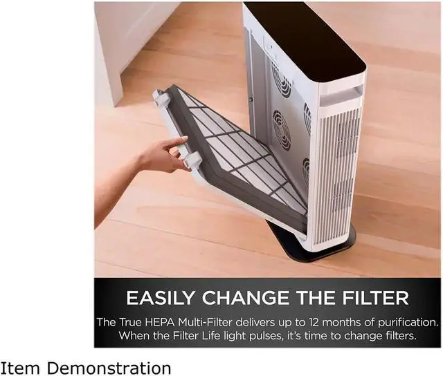Alt view image 9 of 11 - Shark HE401 Air Purifier 4 w/ Anti-Allergen Multi-Filter ADV Odor Lock and Smart Sensing