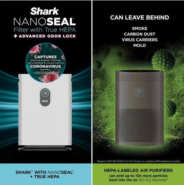 Alt view image 6 of 11 - Shark HE401 Air Purifier 4 w/ Anti-Allergen Multi-Filter ADV Odor Lock and Smart Sensing