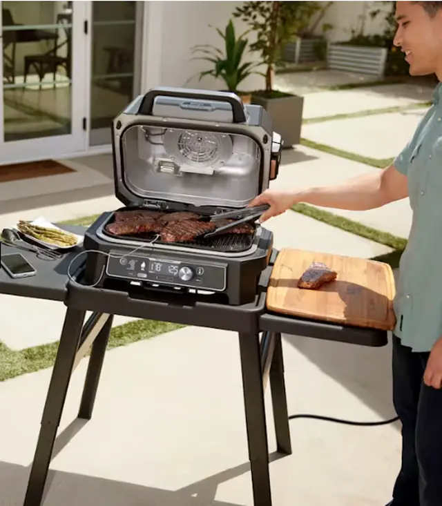Alt view image 2 of 8 - Ninja Woodfire Pro Connect XL Outdoor Grill & Smoker