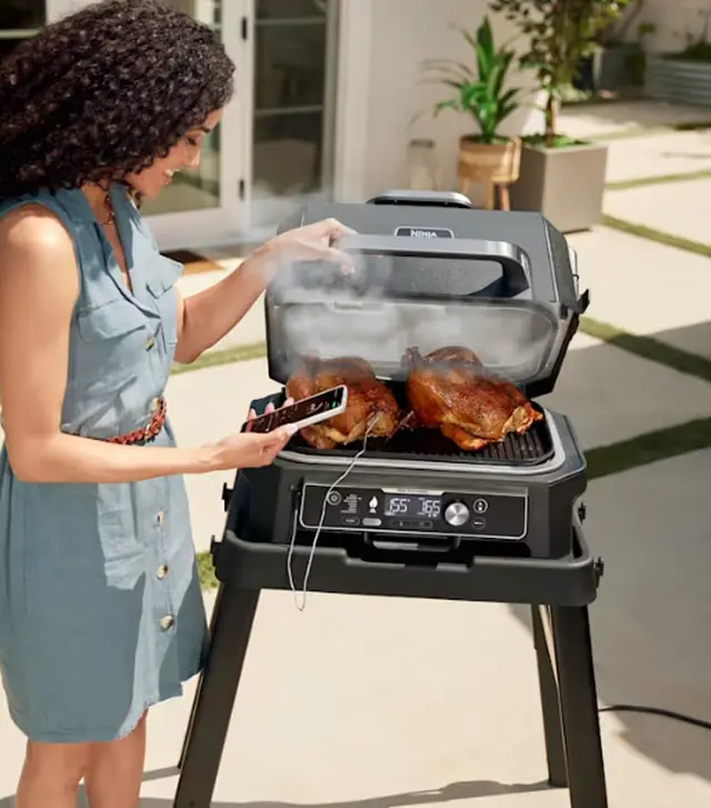 Alt view image 3 of 8 - Ninja Woodfire Pro Connect XL Outdoor Grill & Smoker
