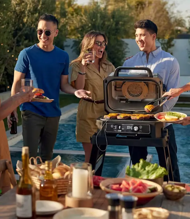 Alt view image 5 of 8 - Ninja Woodfire Pro Connect XL Outdoor Grill & Smoker