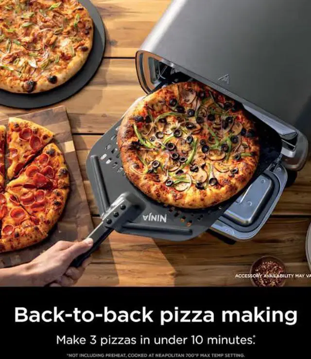 Alt view image 7 of 8 - Ninja MO201C Artisan 5-in-1 Outdoor Pizza Oven
