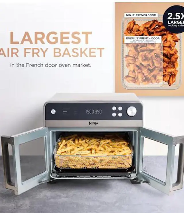 Alt view image 3 of 10 - Ninja French Door Premier Air Fryer, Convection Oven, Toaster