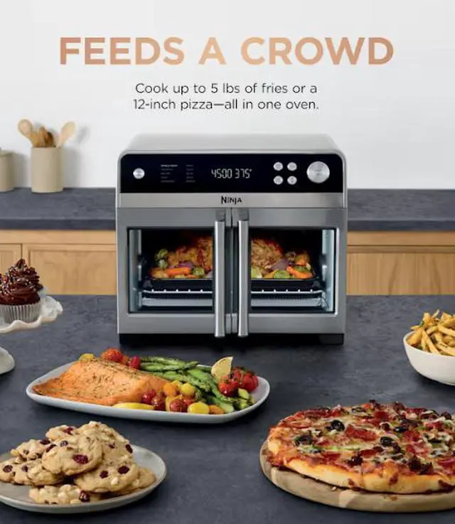 Alt view image 5 of 10 - Ninja French Door Premier Air Fryer, Convection Oven, Toaster