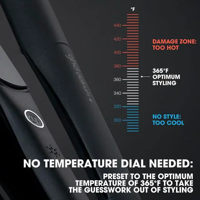 Alt view image 3 of 11 - ghd Platinum+ Styler — 1" Flat Iron Hair Straightener, Professional Ceramic Hair Styling Tool for Stronger Hair, More Shine, & More Color Protection, Black, 60222