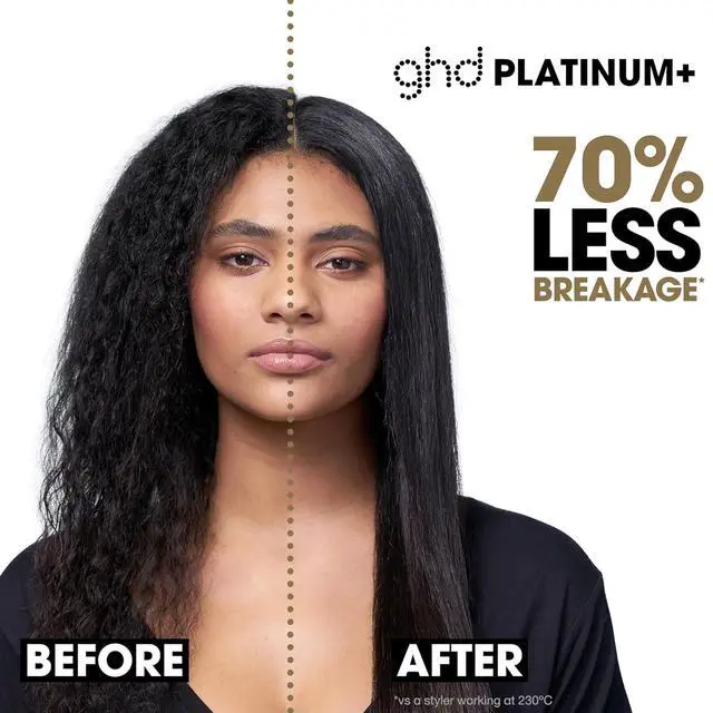Alt view image 4 of 11 - ghd Platinum+ Styler — 1" Flat Iron Hair Straightener, Professional Ceramic Hair Styling Tool for Stronger Hair, More Shine, & More Color Protection, Black, 60222