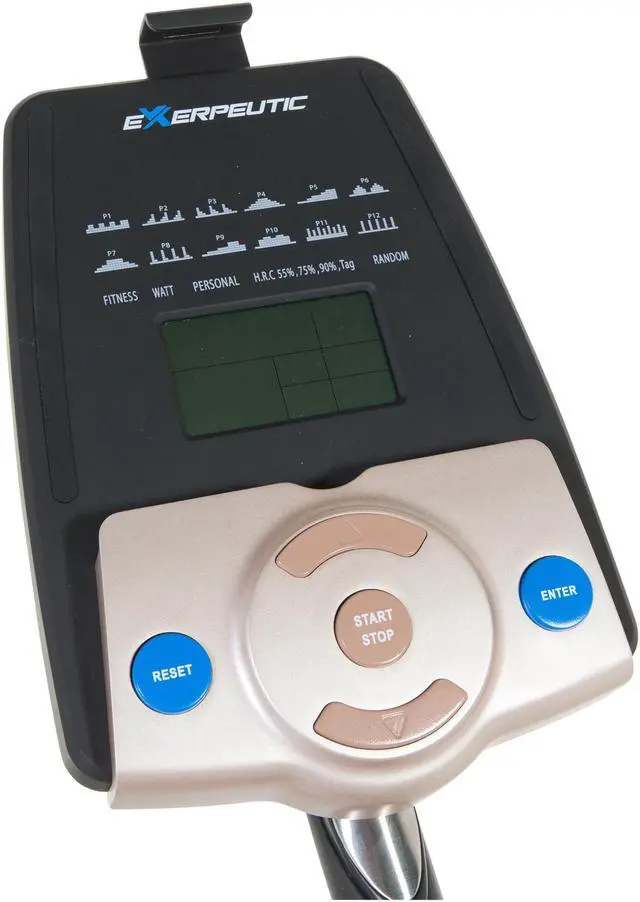 Alt view image 6 of 15 - Exerpeutic 5000 "Mobile App Tracking" Magnetic Elliptical with Double Transmission Drive, Bluetooth