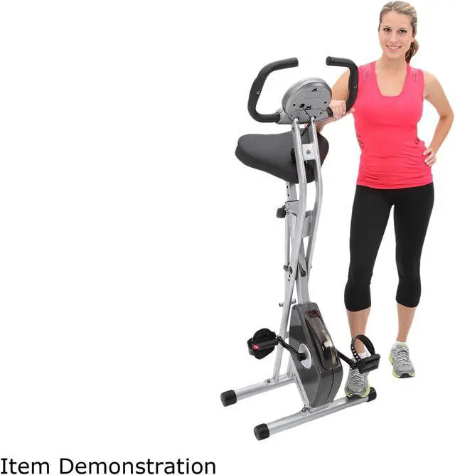 Alt view image 8 of 10 - Exerpeutic FOLDING MAGNETIC UPRIGHT BIKE WITH PULSE