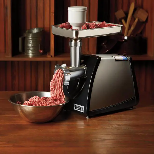 Alt view image 6 of 6 - Weston 33-0801-W Silver #8 Electric Meat Grinder & Sausage Stuffer