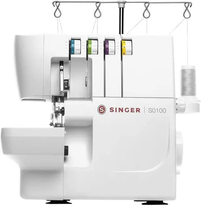 Main image of SINGER S0100 Metal Frame Serger with Accessory Kit | Overlock Machine with 6 Built-in Stitches, 2-3-4 Thread Capability, Adjustable Tension & Stitch Length, 1300 Stiches per Minute & Differential Feed