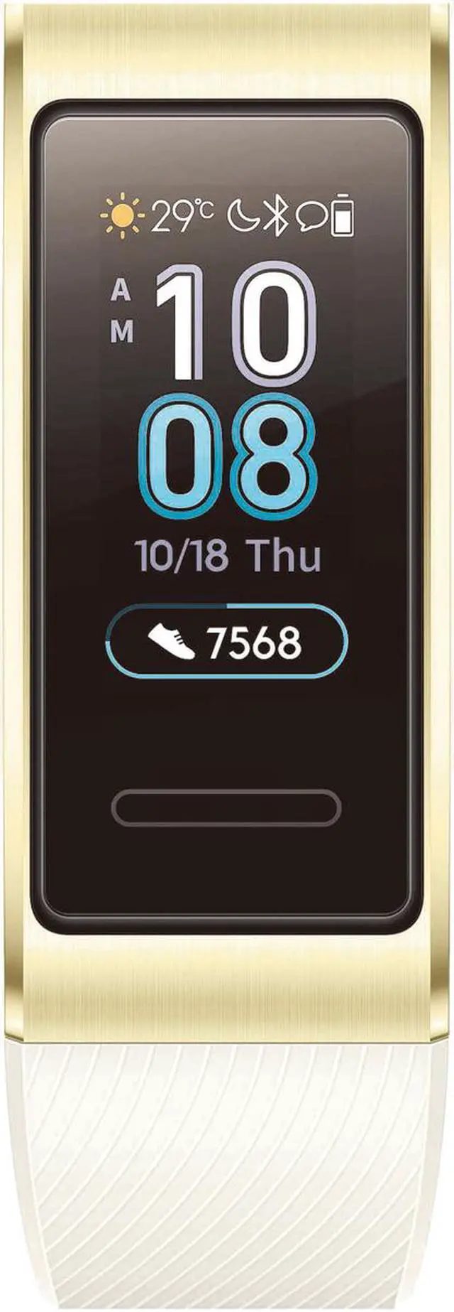 Alt view image 2 of 5 - HUAWEI Band 3 Pro All-in-One Fitness Activity Tracker, 5ATM Water Resistance for Swim, 24/7 Heart Rate Monitor, Built-in GPS, Multi-Sports Mode, Sleep Tracking, Quicksand Gold (Terra-B19)