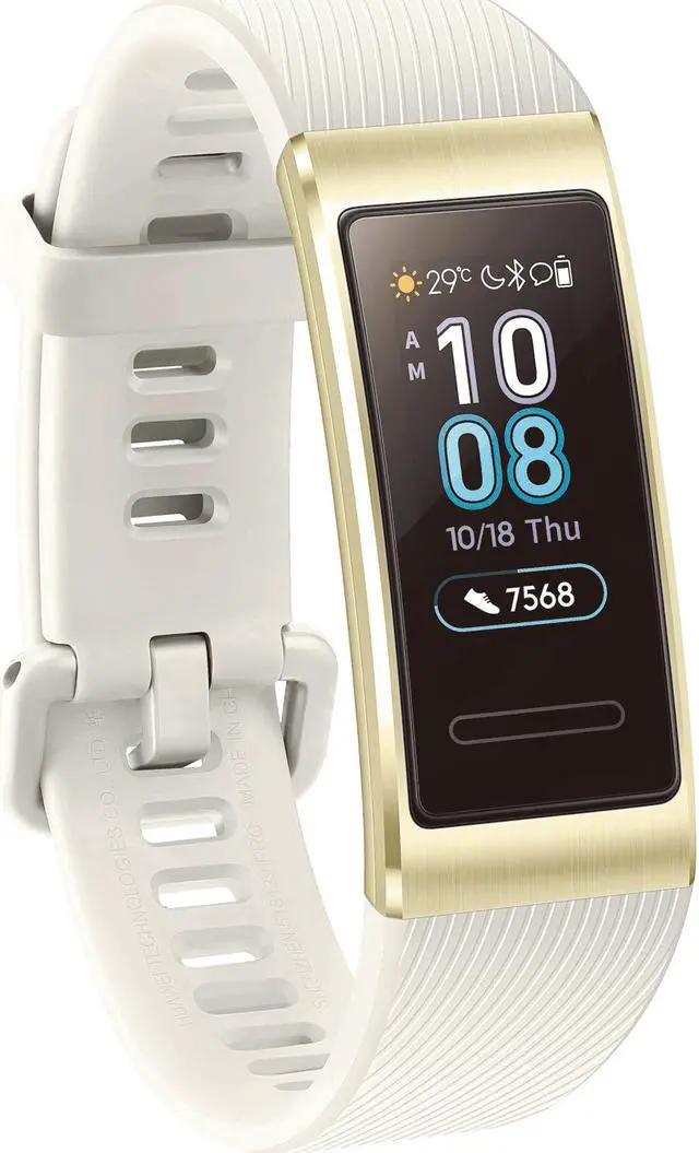 Alt view image 3 of 5 - HUAWEI Band 3 Pro All-in-One Fitness Activity Tracker, 5ATM Water Resistance for Swim, 24/7 Heart Rate Monitor, Built-in GPS, Multi-Sports Mode, Sleep Tracking, Quicksand Gold (Terra-B19)