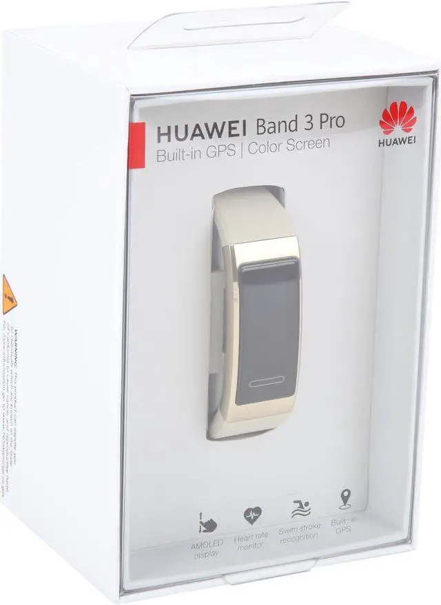 Alt view image 5 of 5 - HUAWEI Band 3 Pro All-in-One Fitness Activity Tracker, 5ATM Water Resistance for Swim, 24/7 Heart Rate Monitor, Built-in GPS, Multi-Sports Mode, Sleep Tracking, Quicksand Gold (Terra-B19)