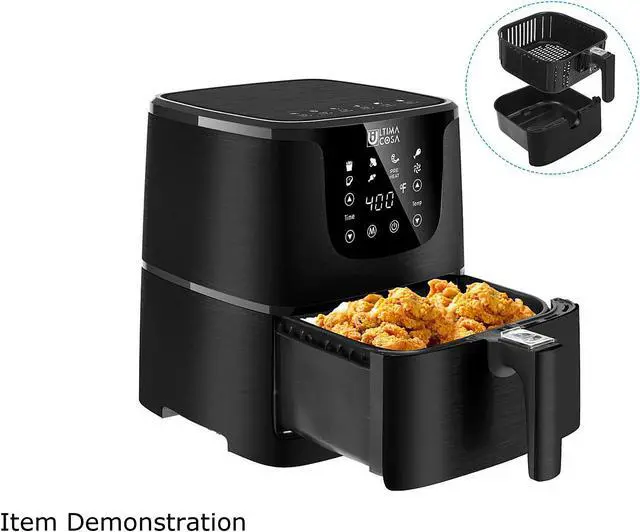 Alt view image 3 of 8 - Ultima Cosa TXG-S5T1 BLACK Presto Luxe Plus Air Fryer 5L