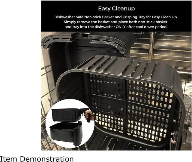 Alt view image 8 of 8 - Ultima Cosa TXG-S5T1 BLACK Presto Luxe Plus Air Fryer 5L