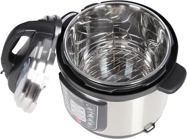 Alt view image 7 of 10 - GeekChef 11-in-1 Multi-Functional Pressure Cooker, 6.3 Qt. / 1000W, Stainless Steel Cooking Pot