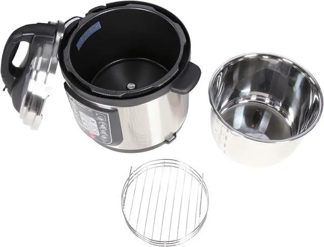 Alt view image 8 of 10 - GeekChef 11-in-1 Multi-Functional Pressure Cooker, 6.3 Qt. / 1000W, Stainless Steel Cooking Pot