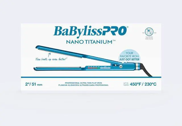 Alt view image 2 of 5 - BaBylissPRO Nano Titanium 2" Digital Ultra-Thin Flat Iron, BNT4174T