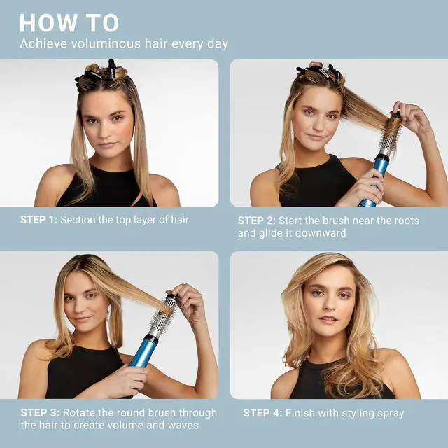 Alt view image 5 of 7 - BaBylissPRO Nano Titanium™ 1.25" Soft-Bristle Hot Air Brush for hair styling, BNT21000