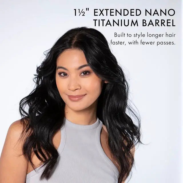 Alt view image 3 of 9 - BaBylissPRO Nano Titanium™ 1½" Extended Barrel Curling Iron, BNTW150XLUC
