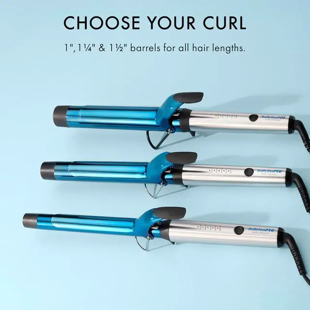 Alt view image 2 of 9 - BaBylissPRO Nano Titanium™ 1½" Extended Barrel Curling Iron, BNTW150XLUC