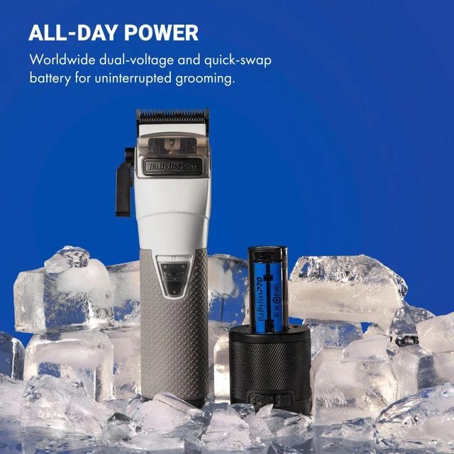 Alt view image 4 of 7 - BaBylissPRO Limited Edition FXONE All-Metal Interchangeable Battery Clipper FrostByte, FX899TW