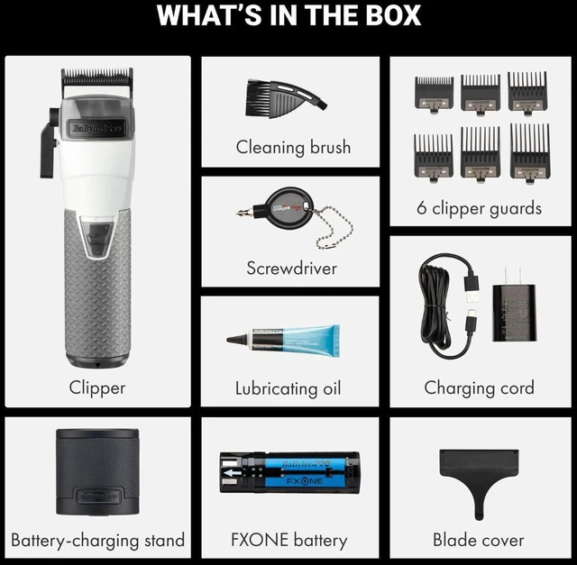 Alt view image 7 of 7 - BaBylissPRO Limited Edition FXONE All-Metal Interchangeable Battery Clipper FrostByte, FX899TW