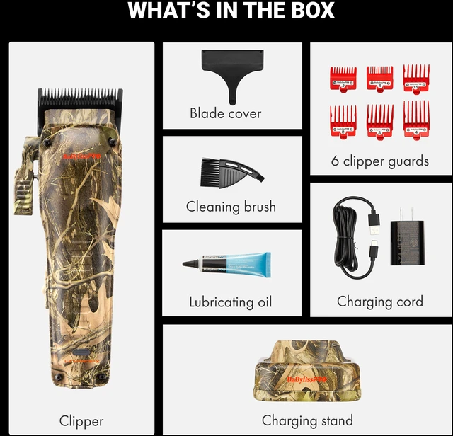 Alt view image 8 of 9 - BaBylissPRO Limited Edition Camo Collection LO-PROFX Compact Clipper, FX82CAM
