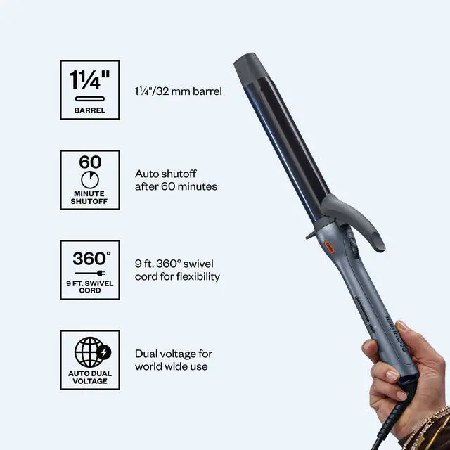 Alt view image 9 of 12 - BaBylissPRO The PrecisionGrip™ 1¼" Curling Iron, BNTSC125