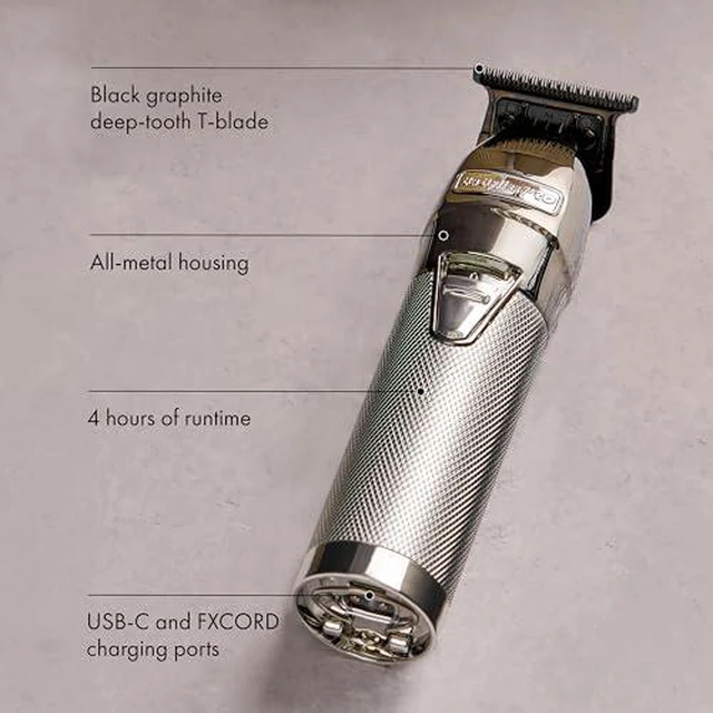 Alt view image 4 of 6 - BaBylissPRO® SILVERFX™+ All-Metal Lithium Outlining Trimmer FX787NS