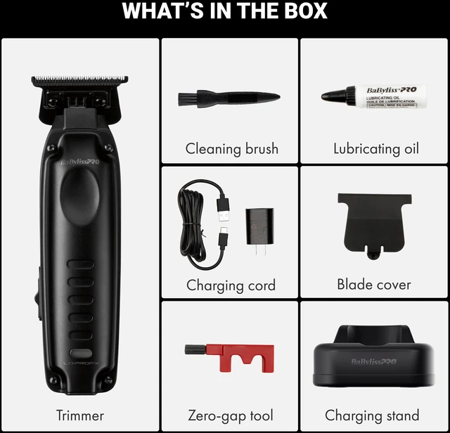 Alt view image 9 of 10 - BaBylissPRO® LO-PROFX Compact Series Trimmer (Black), FX72MB