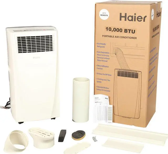 Alt view image 8 of 8 - Haier HPD10XCR-LW 10,000 Cooling Capacity (BTU) Portable Air Conditioner