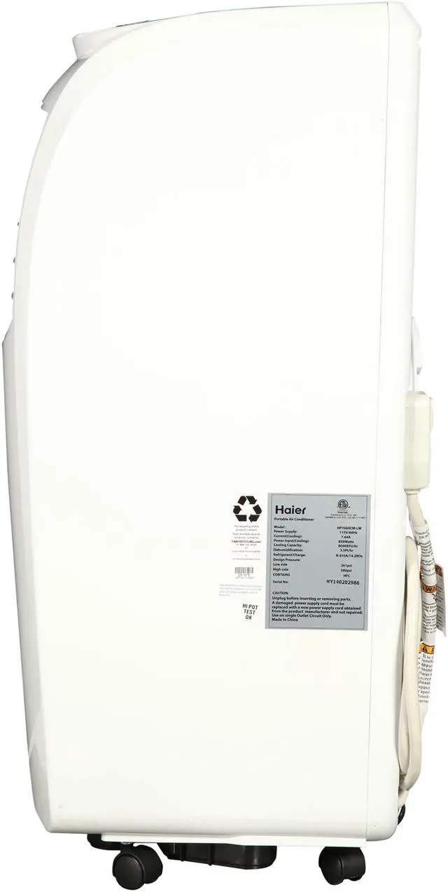 Alt view image 5 of 7 - Haier HPY08XCM 8,000 Cooling Capacity (BTU) Portable Air Conditioner