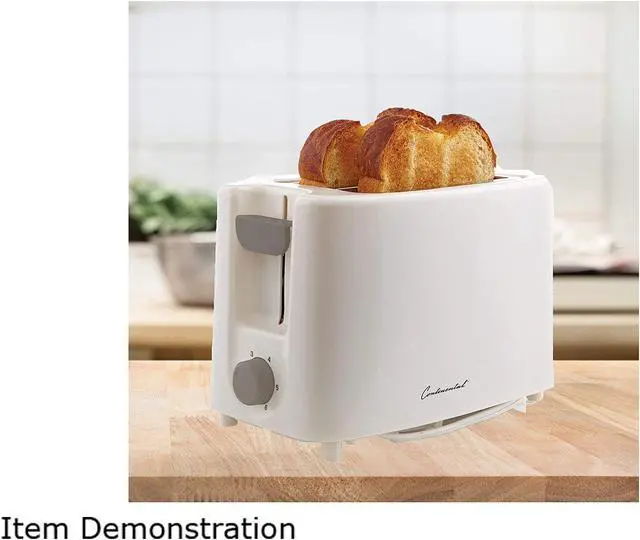 Alt view image 6 of 7 - Continental Electric 2-Slice Extra Wide Slot Toaster, White CE-TT011