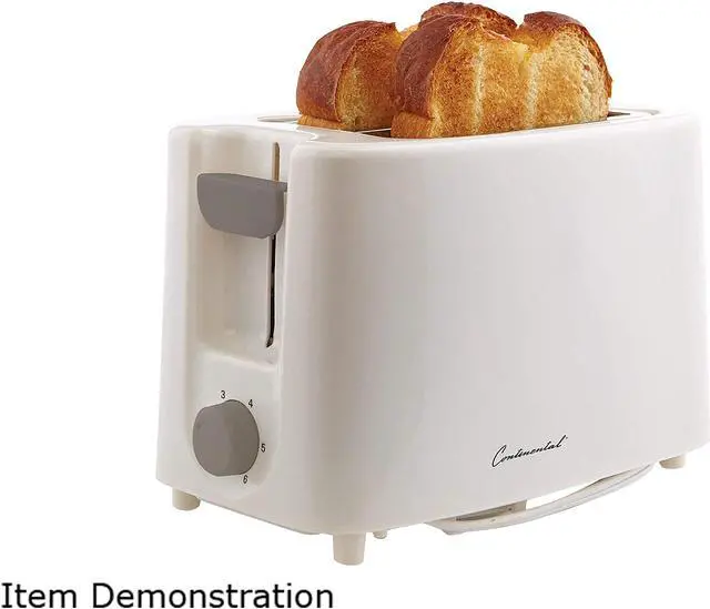 Alt view image 4 of 7 - Continental Electric 2-Slice Extra Wide Slot Toaster, White CE-TT011