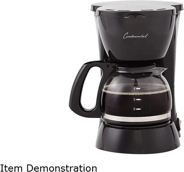 Continental Electric 4-Cup Coffee Maker, Black CE23659 - Newegg.com