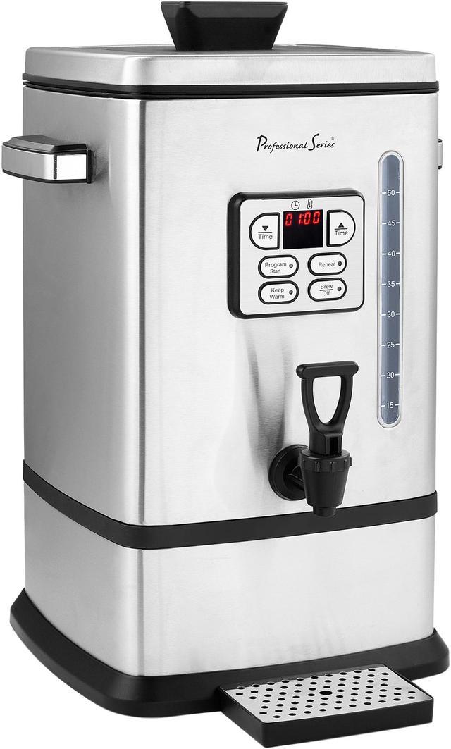 Continental Electric 50-Cup Digital Coffee Urn, Stainless Steel PS