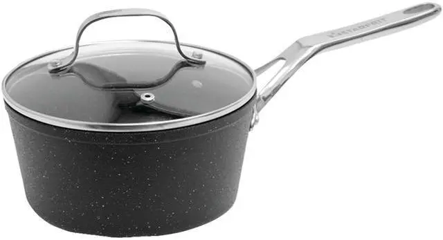 Main image of Starfrit 060315-004-0000 The Rock Saucepan With Glass Lid (2-quart)