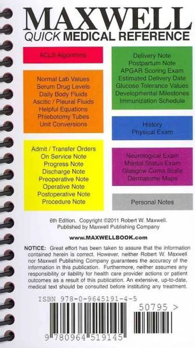 Main image of Maxwell Quick Medical Reference 6 SPI